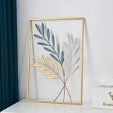 Metal Wall Decor Leaf Hanging Decoration Wall Art Home Decor Wall Ledges Style 3
