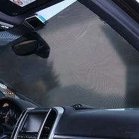 Retractable Roller Blinds Car Home Sunshade Cover Blackout Curtains with Suction Cup Black