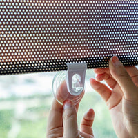 Retractable Roller Blinds Car Home Sunshade Cover Blackout Curtains with Suction Cup Black