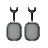FancyGrab 2pcs Headphone Clear Case Shockproof Full Cover Protector for Apple AirPods Max Black
