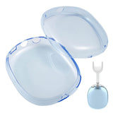 FancyGrab 2pcs Headphone Clear Case Shockproof Full Cover Protector for Apple AirPods Max Blue