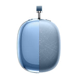 FancyGrab 2pcs Headphone Clear Case Shockproof Full Cover Protector for Apple AirPods Max Blue
