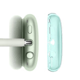 FancyGrab 2pcs Headphone Clear Case Shockproof Full Cover Protector for Apple AirPods Max Green