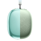 FancyGrab 2pcs Headphone Clear Case Shockproof Full Cover Protector for Apple AirPods Max Green