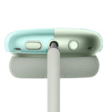 FancyGrab 2pcs Headphone Clear Case Shockproof Full Cover Protector for Apple AirPods Max Green