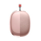 FancyGrab 2pcs Headphone Clear Case Shockproof Full Cover Protector for Apple AirPods Max Pink