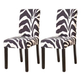2Pcs Stretch Chair Slipcovers Removable Universal Chair Protector Covers Style 2