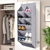 FancyGrab Multi Pockets Over the Door Shoe Organizer Hanging Shoes Storage Bag with Hooks for Closet and Dorm Narrow Door