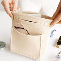 Felt Bag Organizer Handbag Insert Liner Tote Bag Beige
