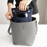 Felt Bag Organizer Handbag Insert Liner Tote Bag Dark Blue