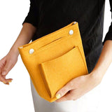 Felt Bag Organizer Handbag Insert Liner Tote Bag Yellow