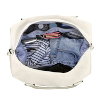FancyGrab 2Pcs Travel Duffel Bag and Makeup Bag Set Weekender Bag Fitness Gym Bag with Wet Pocket Beige