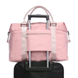 FancyGrab 2Pcs Travel Duffel Bag and Makeup Bag Set Weekender Bag Fitness Gym Bag with Wet Pocket Pink