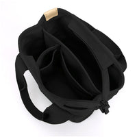 Women's Multi-pocket Tote Bag Zipper Crossbody Canvas Bags Handbag Satchel Small Bag Black