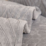 Plush Leaves Pattern Sofa Cover Sectional Couch Cover Nonslip Sofa Slipcover Grey