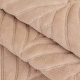 Plush Leaves Pattern Sofa Cover Sectional Couch Cover Nonslip Sofa Slipcover Khaki