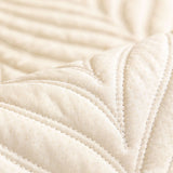 Plush Leaves Pattern Sofa Cover Sectional Couch Cover Nonslip Sofa Slipcover White