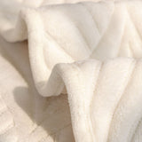 Plush Leaves Pattern Sofa Cover Sectional Couch Cover Nonslip Sofa Slipcover White