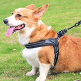 No Pull Adjustable Dog Harness Reflective Pet Vest Pet Supplies Large Black