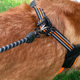 No Pull Adjustable Dog Harness Reflective Pet Vest Pet Supplies Small Orang