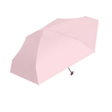 Mini Pocket Umbrella Anti-UV Sun Rain Windproof 6-Folding Umbrella Pink