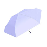 Mini Pocket Umbrella Anti-UV Sun Rain Windproof 6-Folding Umbrella Purple