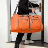 Travel Duffle Bag Foldable Gym Bag Travel Duffel Bag for Men and Women Orange