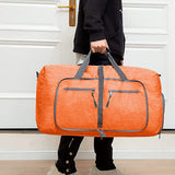 Travel Duffle Bag Foldable Gym Bag Travel Duffel Bag for Men and Women Orange