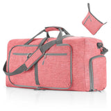Travel Duffle Bag Foldable Gym Bag Travel Duffel Bag for Men and Women Pink