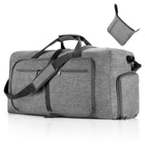 Travel Duffle Bag Foldable Gym Bag Travel Duffel Bag for Men and Women Gray