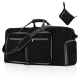 Travel Duffle Bag Foldable Gym Bag Travel Duffel Bag for Men and Women Black