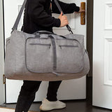 Travel Duffle Bag Foldable Gym Bag Travel Duffel Bag for Men and Women Gray
