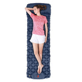 Inflatable Sleeping Pad Outdoor Camping Cushion Portable Soft Air Mattress Navy