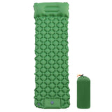 Inflatable Sleeping Pad Outdoor Camping Cushion Portable Soft Air Mattress Green