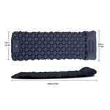 Inflatable Sleeping Pad Outdoor Camping Cushion Portable Soft Air Mattress Navy