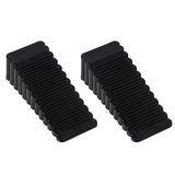 2pcs Wedge Door Stoppers Anti-Slip Door Stops Floor Wall Protector Black
