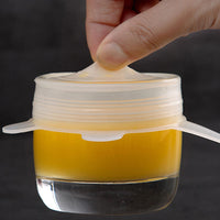 6Pcs Reusable Silicone Food Covers Adjustable Food Fresh Keeping Wrap Stretch Seal Lids Bowl Cover Food Saver