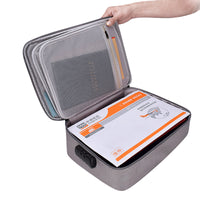 Partitions File Sorting Portfolio Documents Organizer Muilti Layers Document Holder Home Safe Files Tickets USB Storage Briefcase Bag with Password Lock