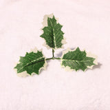 60 Pcs Artificial Holly Berries With Green Leaves