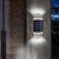 4Pcs Solar Step Lights Wall Lamp Garden Yard Light Outdoor Decor-White