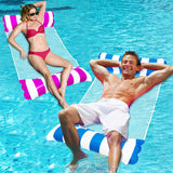 Inflatable Floating Water Hammock Water Toy Rose Red