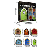 Set of 6pcs Miniature Fairy Door for Tree Outdoor Garden Decoration Fairy House Style 1
