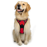 Reflective Adjustable No Pull Dog Harness Vest Harness with Easy Control Soft Handle Red-L