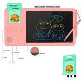 2-in-1 Kids Talking Flash Cards LCD Writing Tablet Learning Toys Pink