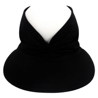 Set of 2Pack Visor Sun Hat Summer Beach Women Cap Elastic Hollow Top Hat Black and White