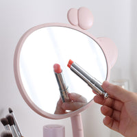 Makeup Mirror with Storage Pink