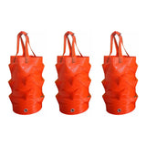 3 Pcs Reusable Durable Hanging Strawberry Grow Bag Orange