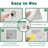 Drywall Patch Aluminum Mesh Wall Patch Repair Kit-4Pcs 20x20cm