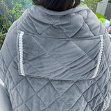 Portable Heated Travel Blanket USB Thermostatic Heating Pad Grey