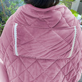 Portable Heated Travel Blanket USB Thermostatic Heating Pad Pink